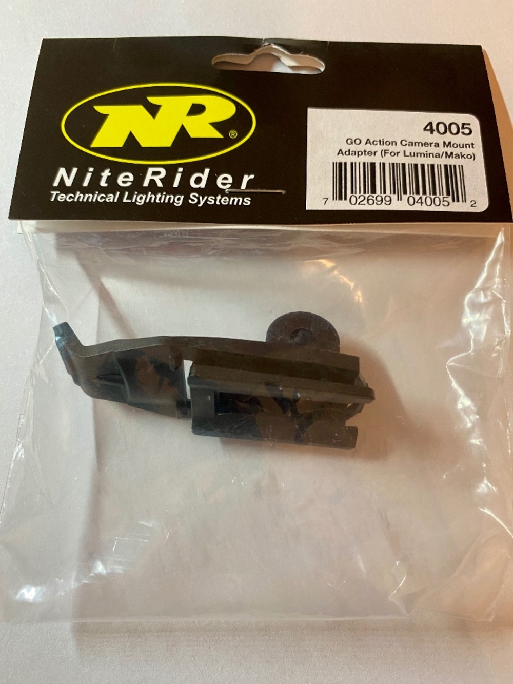 Nite Rider Action Camera Mount Adaptor #4005 New in Package, Lumina Series Mako